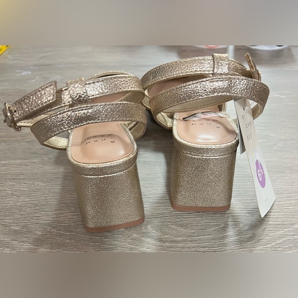 a new day Shoes A New Day Heels Melissa Gold Metallic Shiny Pumps